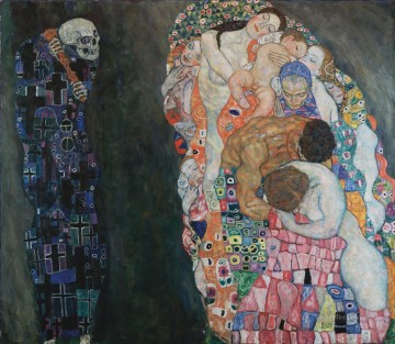 Gustavo Klimt Painting - Muerte y vida Gustav Klimt